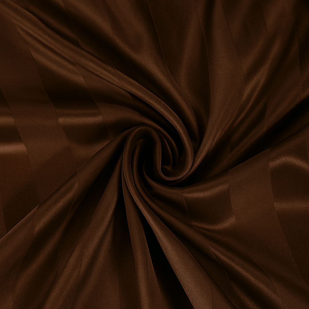 DARK BROWN STRIPED MICROFIBER SET - (PREMIUM)