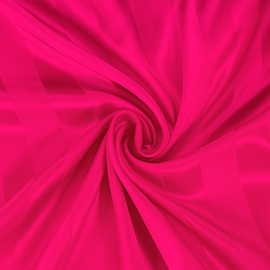 HOT PINK STRIPED MICROFIBER SET - (PREMIUM)