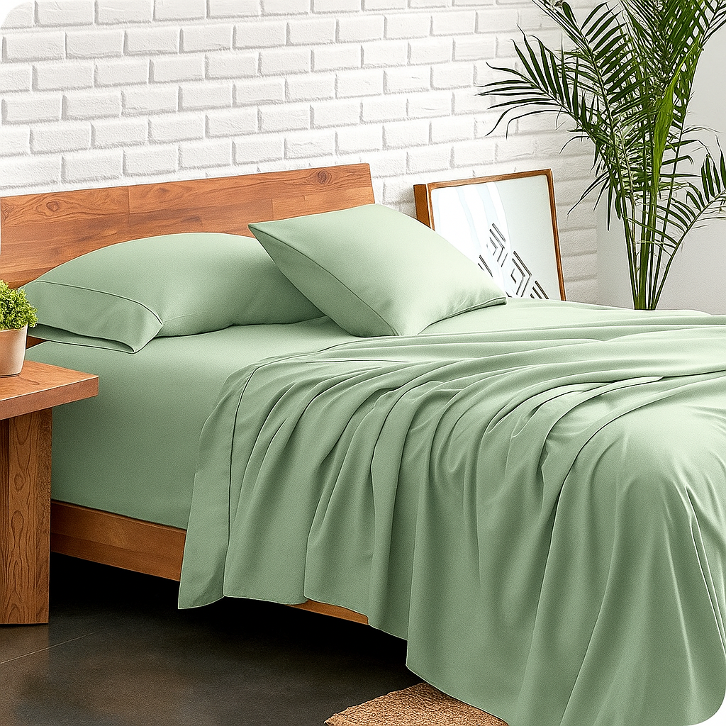 SAGE GREEN MICROFIBER SET - (PREMIUM)