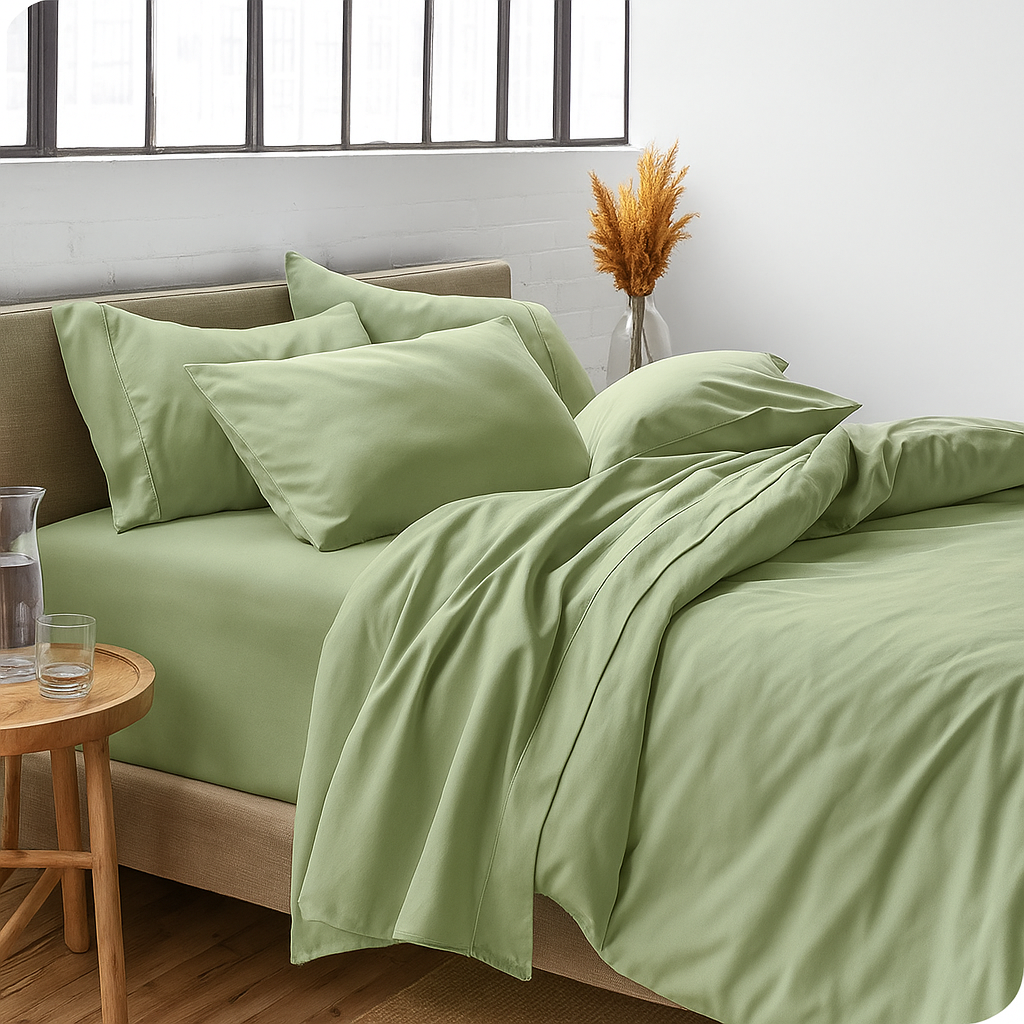 SAGE GREEN MICROFIBER SET - (PREMIUM)